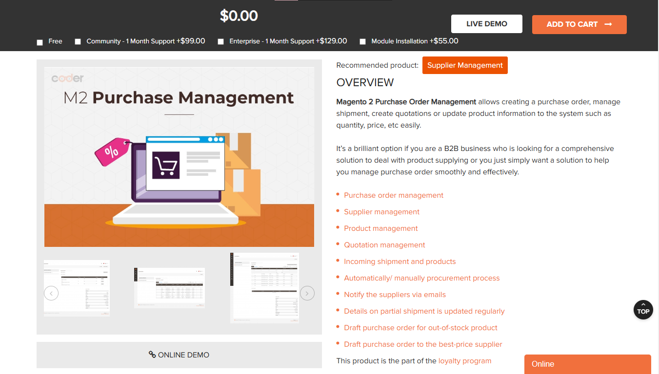 Magento 2 Purchase Management from Landofcoder