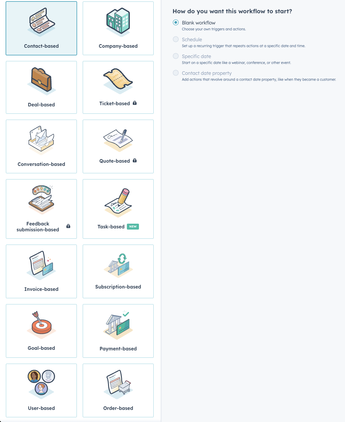 object type option workflow