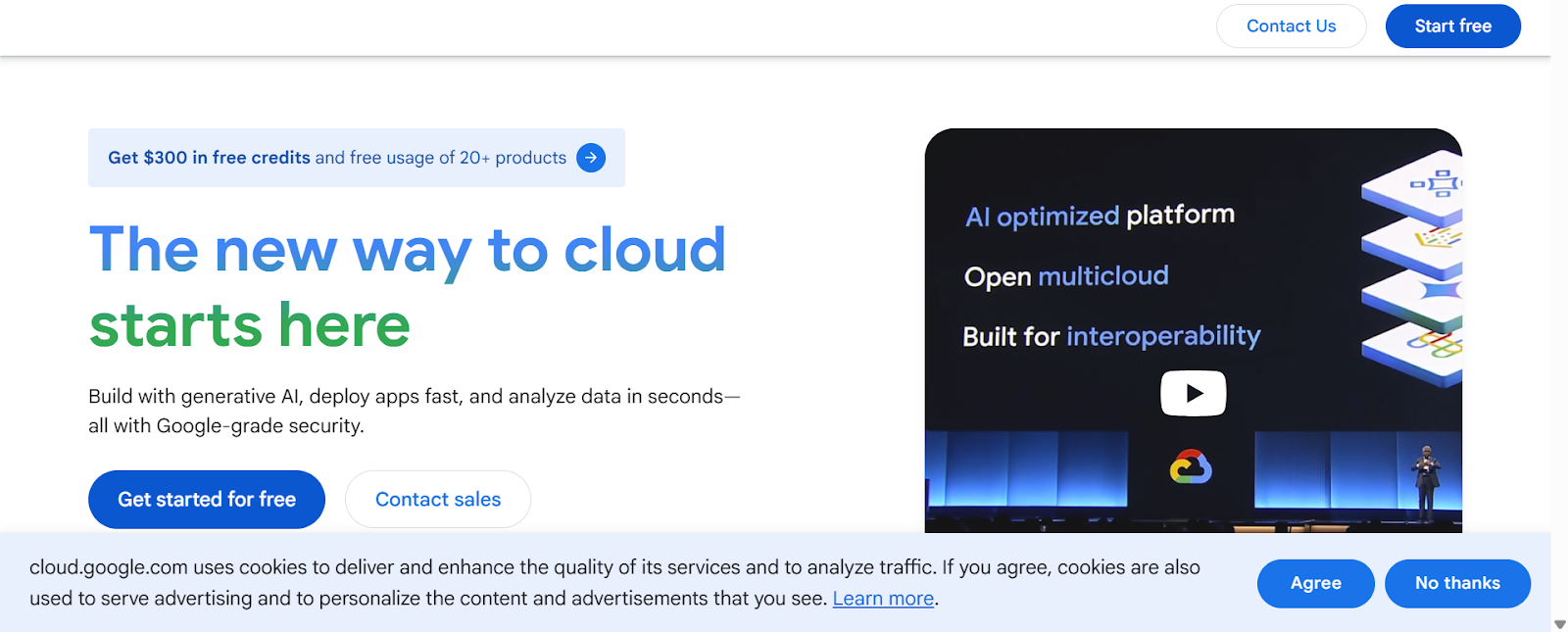 a screenshot of google cloud platform