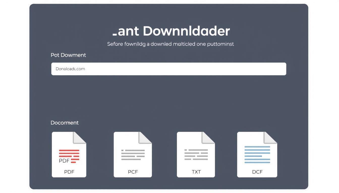 DocumentDownloader showing multiple format options