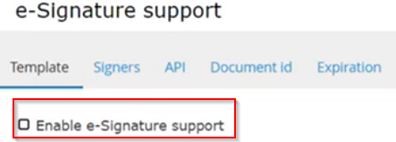 esignature support