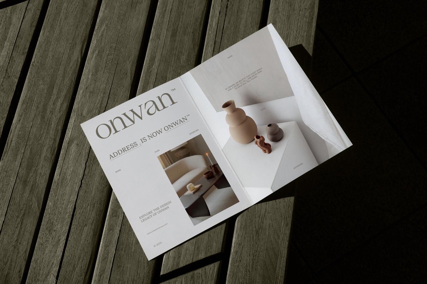 Artifact from the Onwan Interiors: A Branding Journey Rooted in Simplicity and Elegance article on Abduzeedo