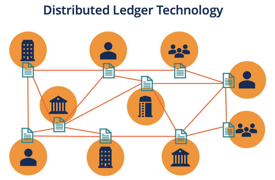 Distributed ledger network visualization diagram