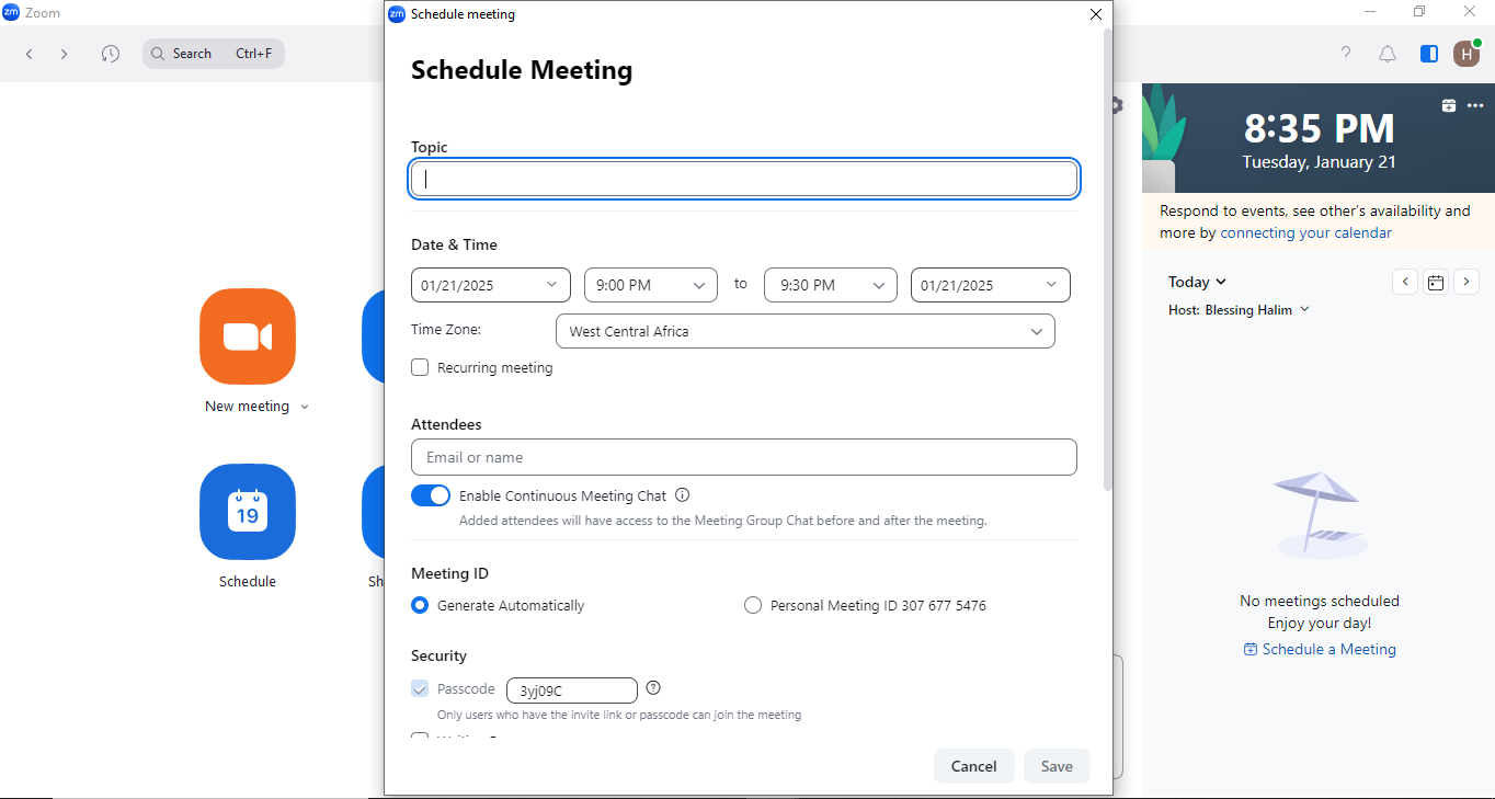 Google meet vs Zoom - Zoom meeting scheduling