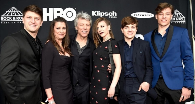 Dorothea Hurley with her family at an event