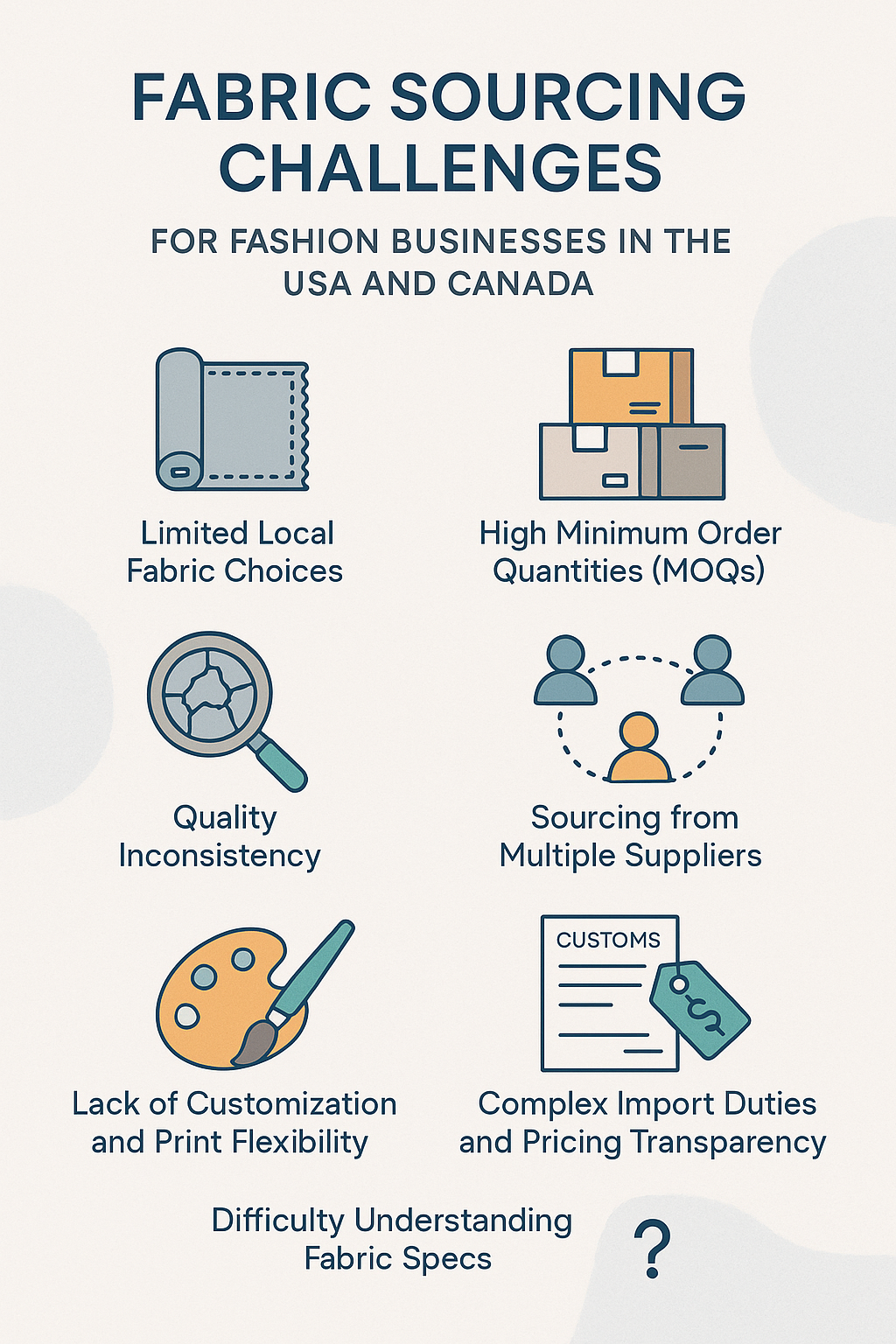 Fabric Sourcing Challenges and Solutions for Fashion Businesses in the USA &amp; Canada