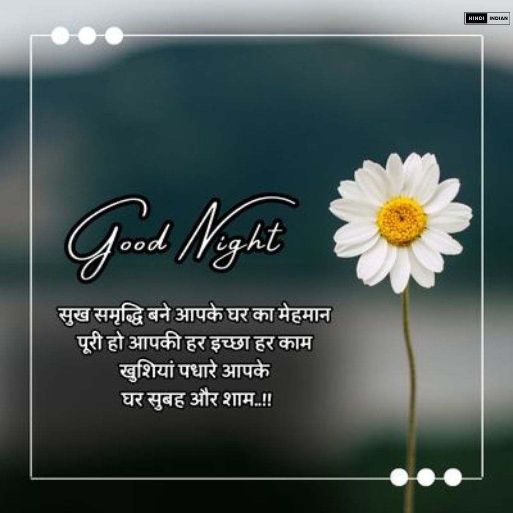 Good Night Quotes in Hindi [HD Photos] | शुभ रात्रि सुविचार