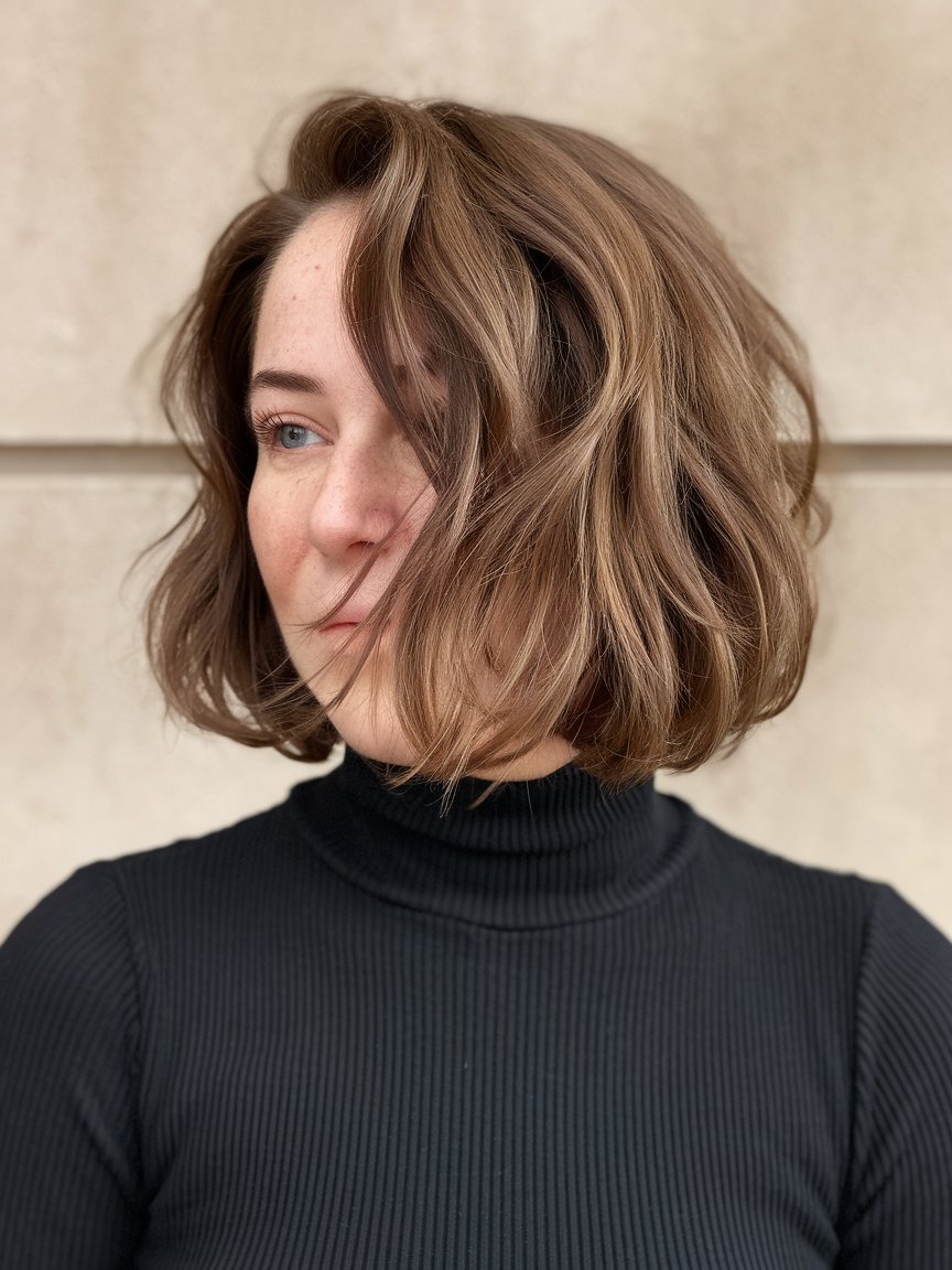 15. Chic Brunette Bob Shag