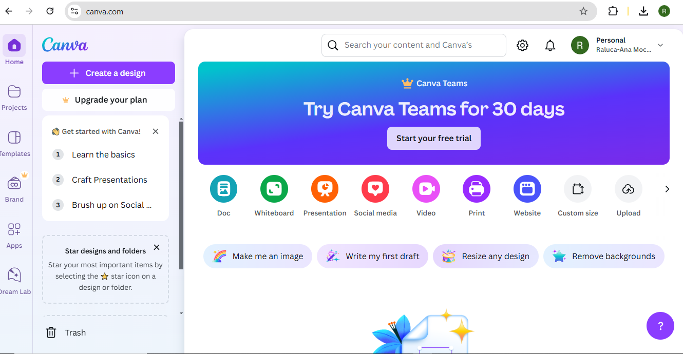 Canva Teams - sales enablement tool