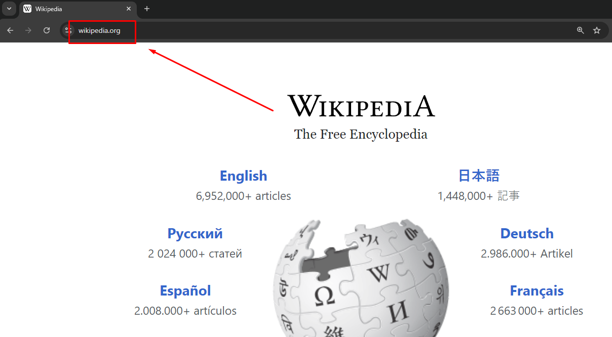 Eine ccTLD für eine .org-Website.