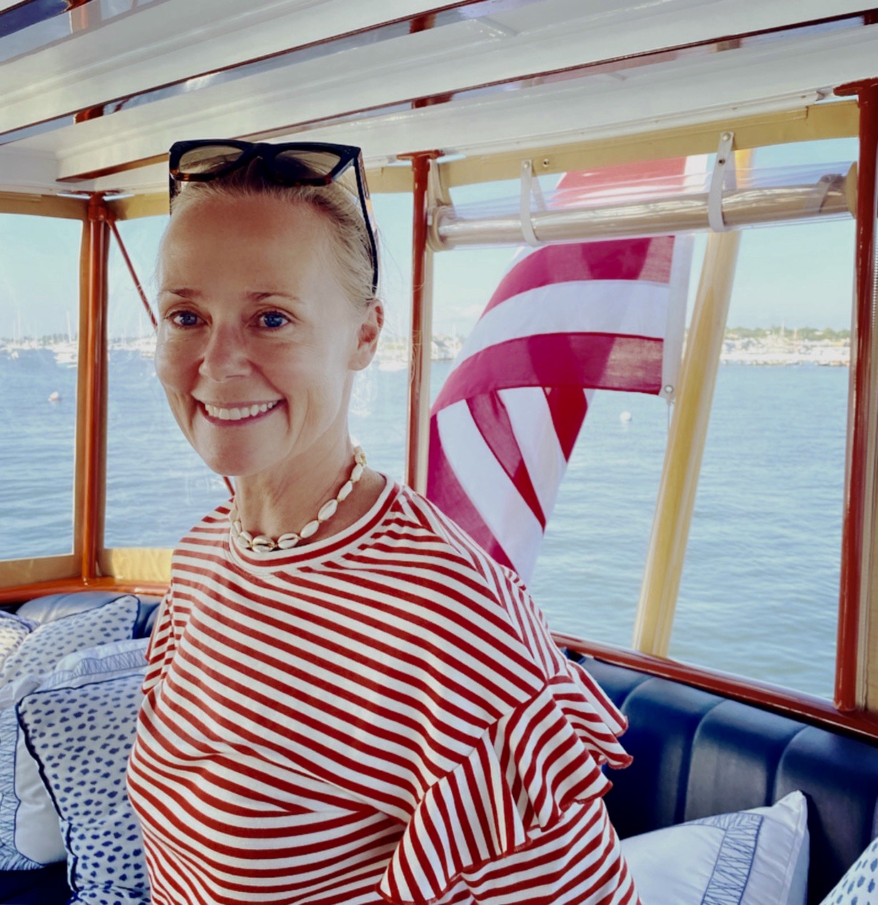 Hilary Dick at Newport, Rhode Island on the 4th of July 