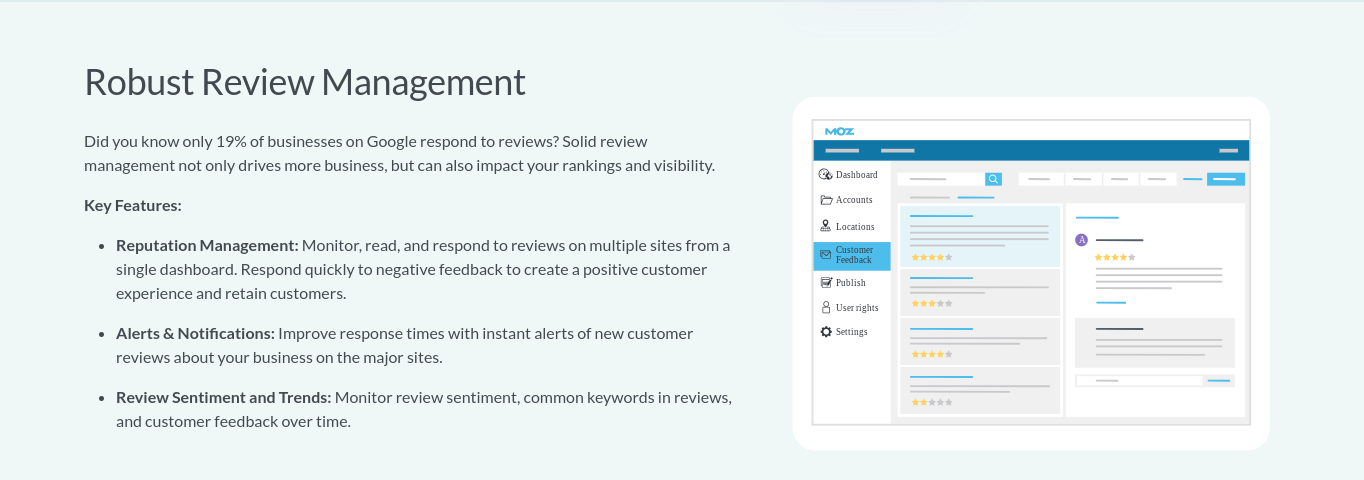 Moz Local features