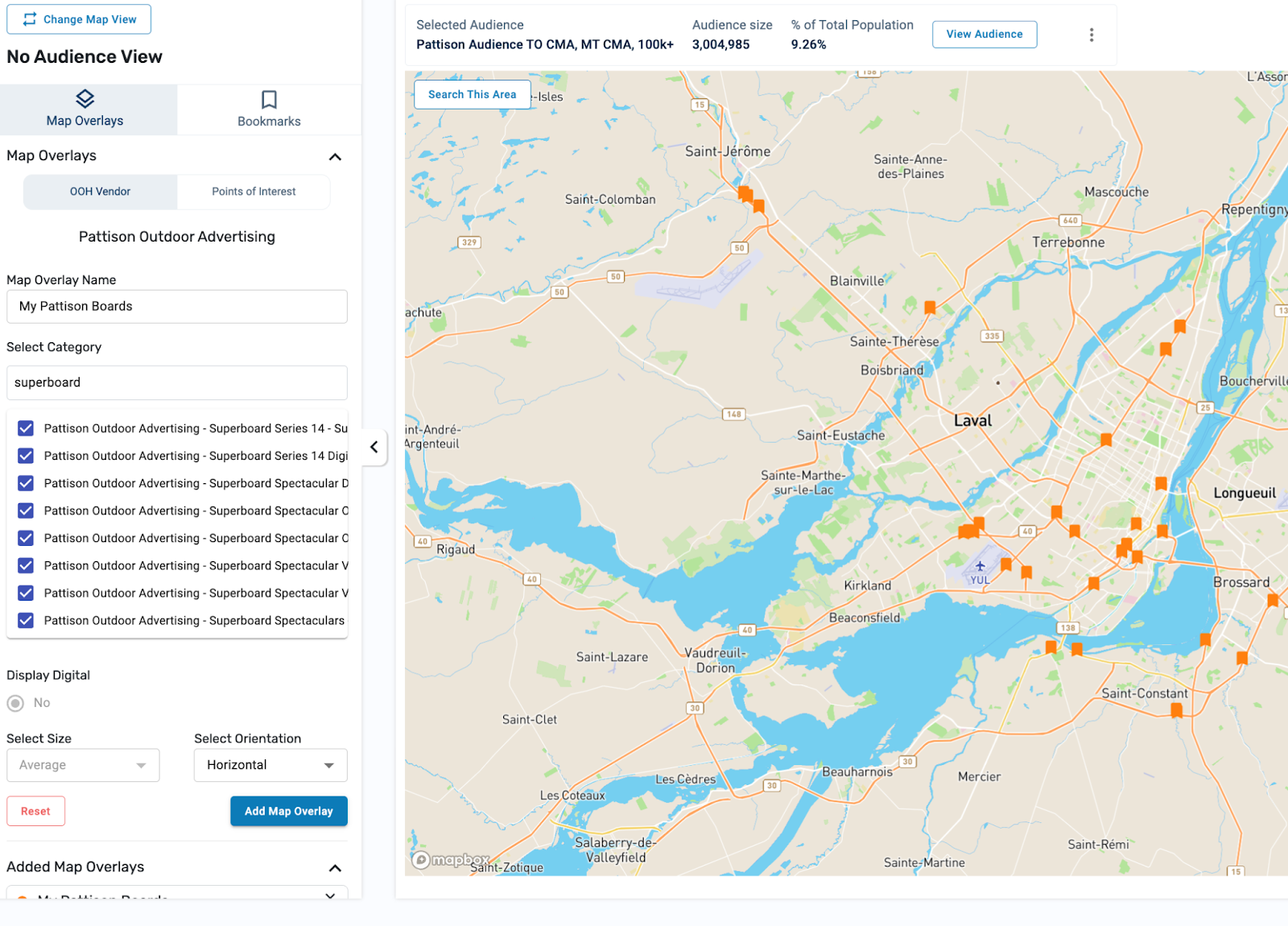 Location Intelligence OOH Vendor View