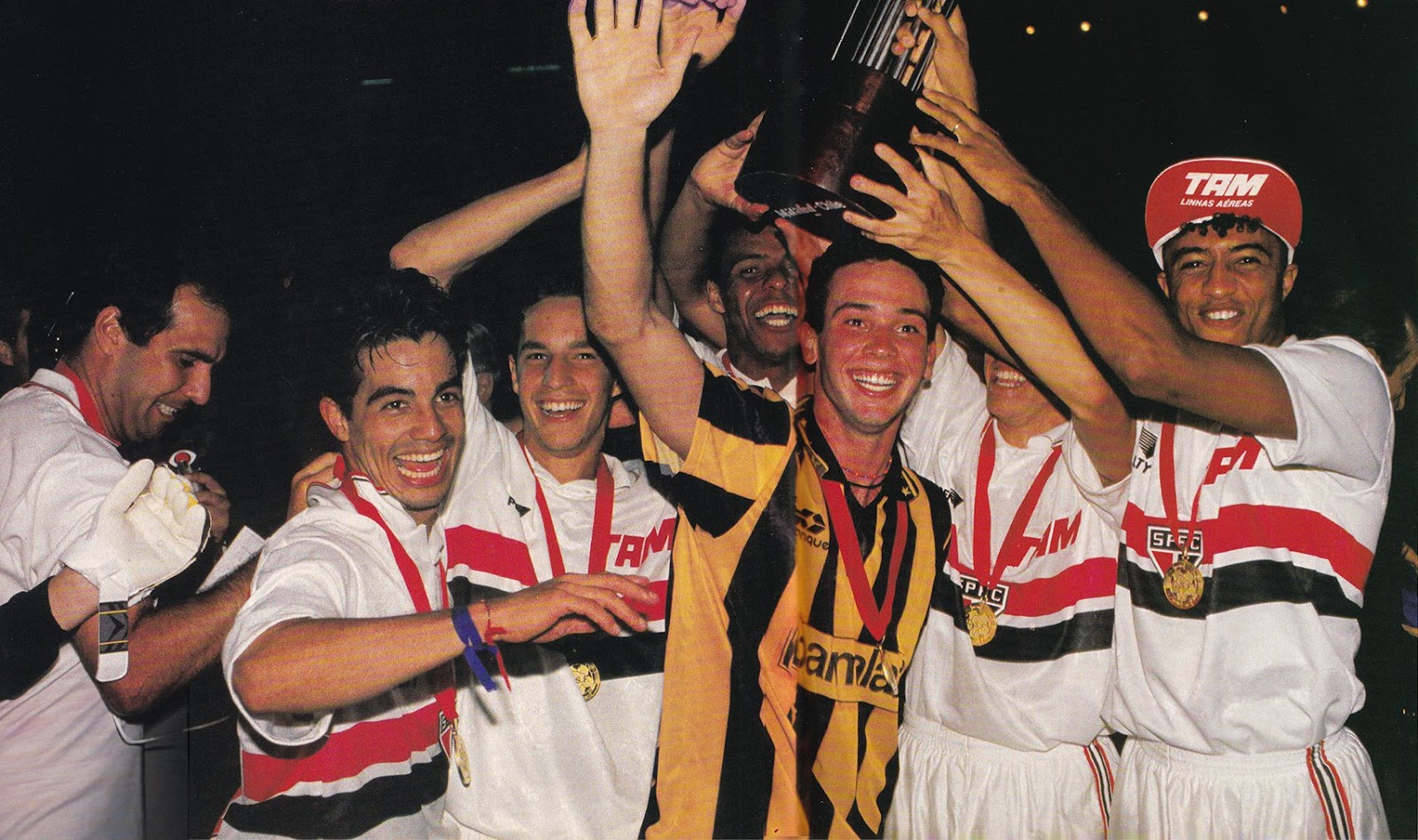 Elenco do São Paulo, Expressinho Tricolor, comemorando título da Copa Conmebol em 1994