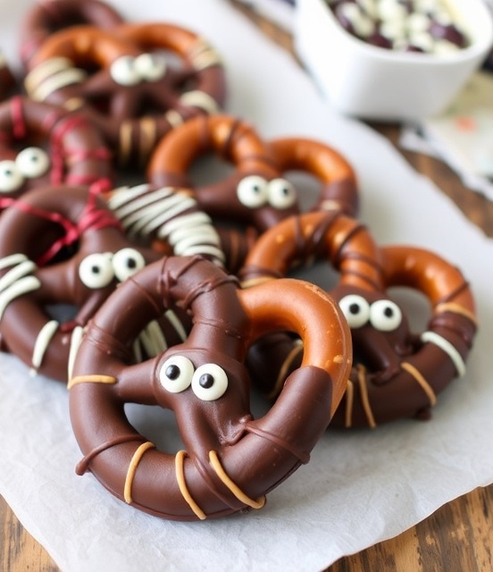 Halloween Chocolate Covered Pretzels