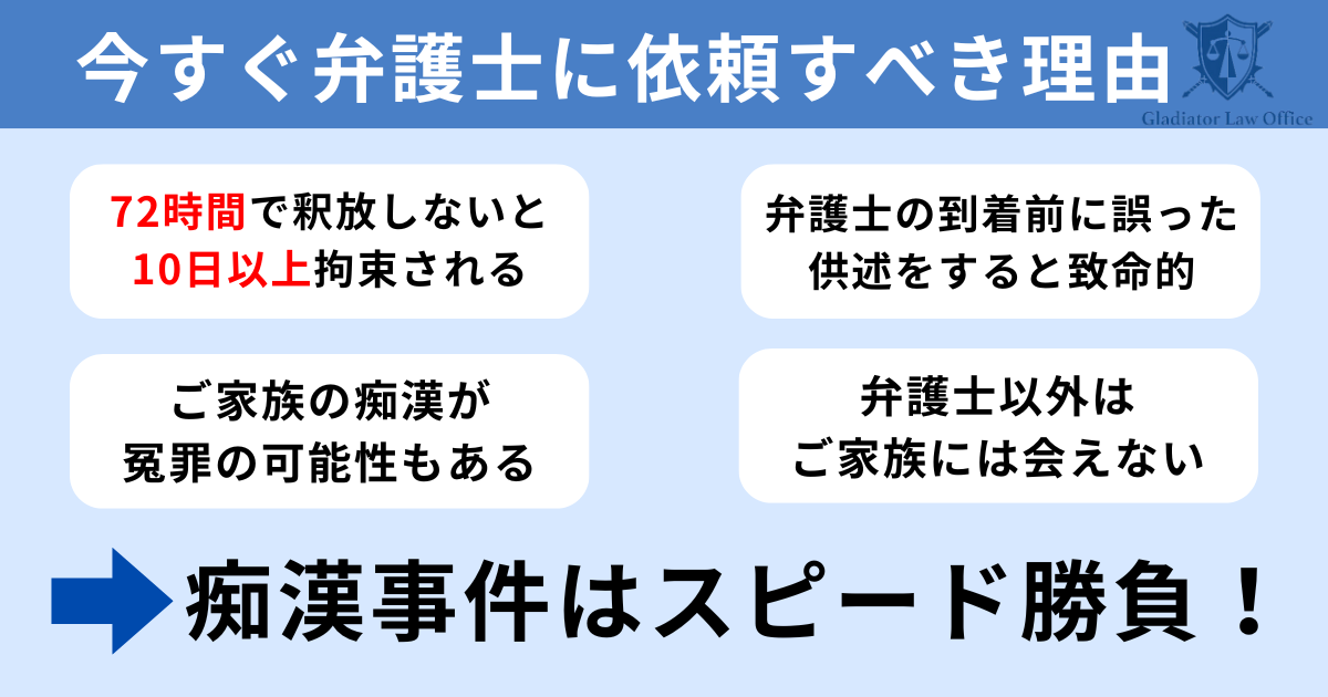 痴漢の現行犯逮捕で弁護士に依頼するべき理由