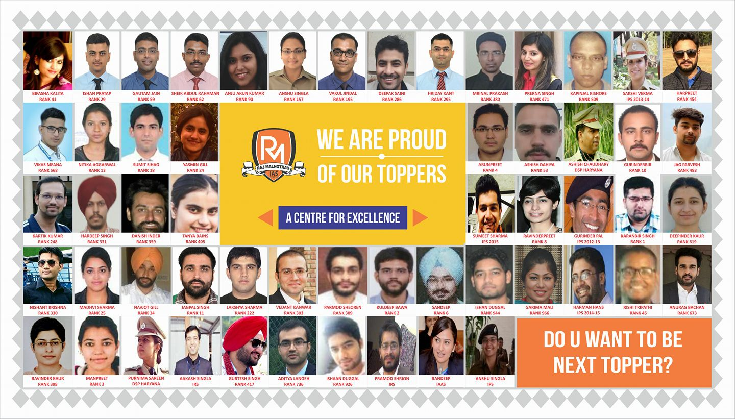 in this image we show the toppers from Raj IAS academy by https://rajiasacademy.com/
