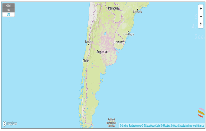 mapa de cobertura en argentina con una esim