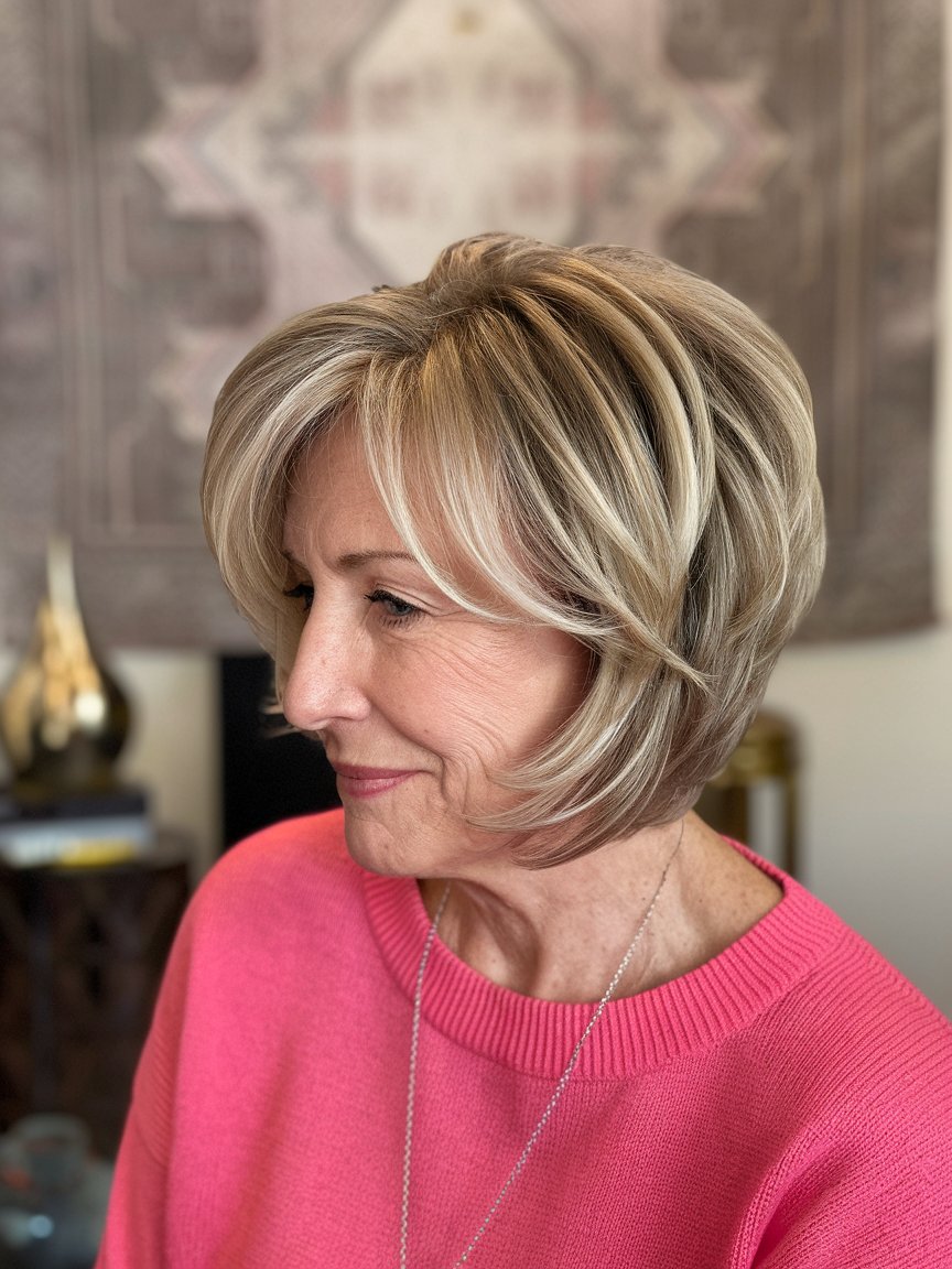 51. Asymmetrical Bob with Layers