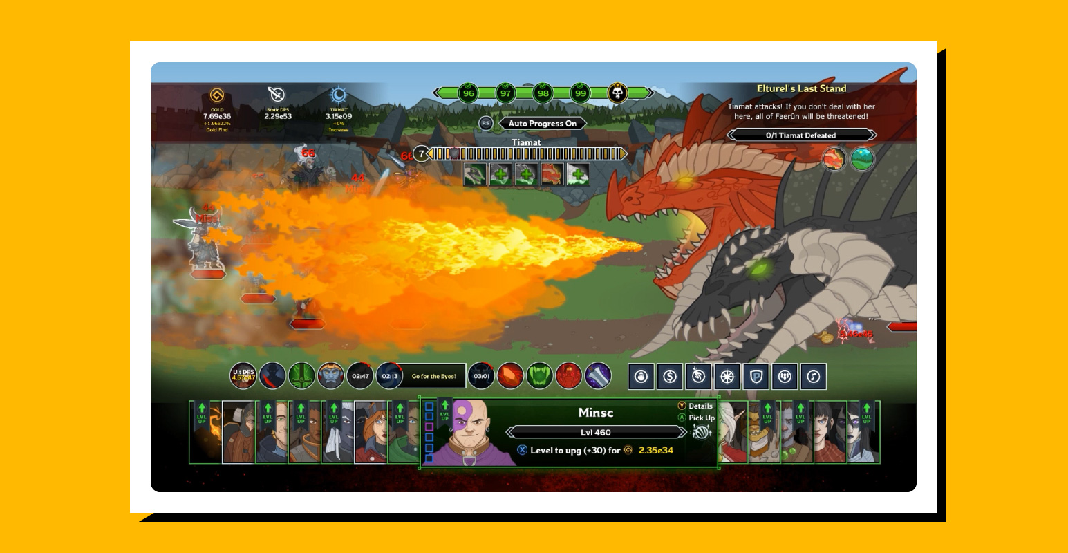 Gameplay screenshot from Idle Champions of the Forgotten Realm