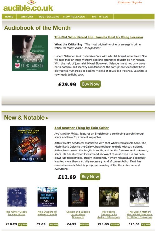 Newsletter audible