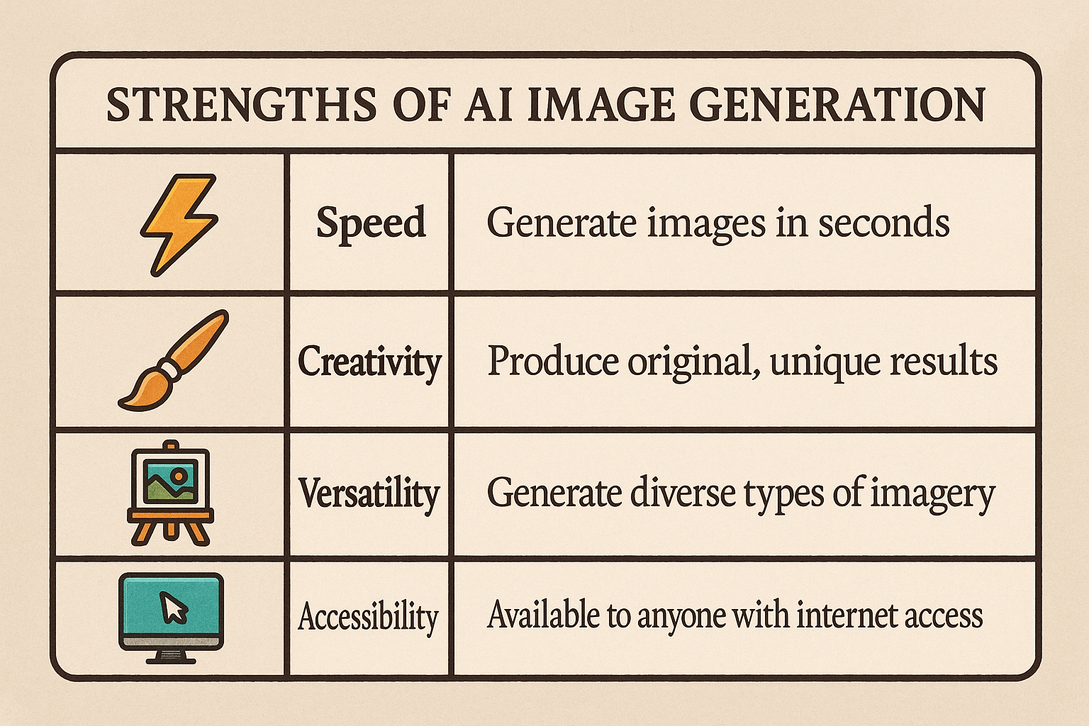 Strength of AI image generation 