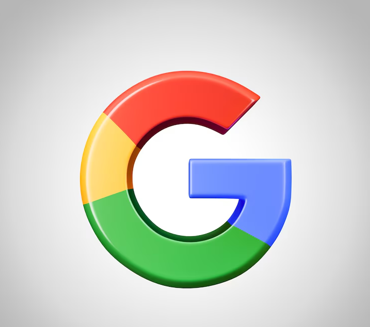 Google icon 3d render illustration