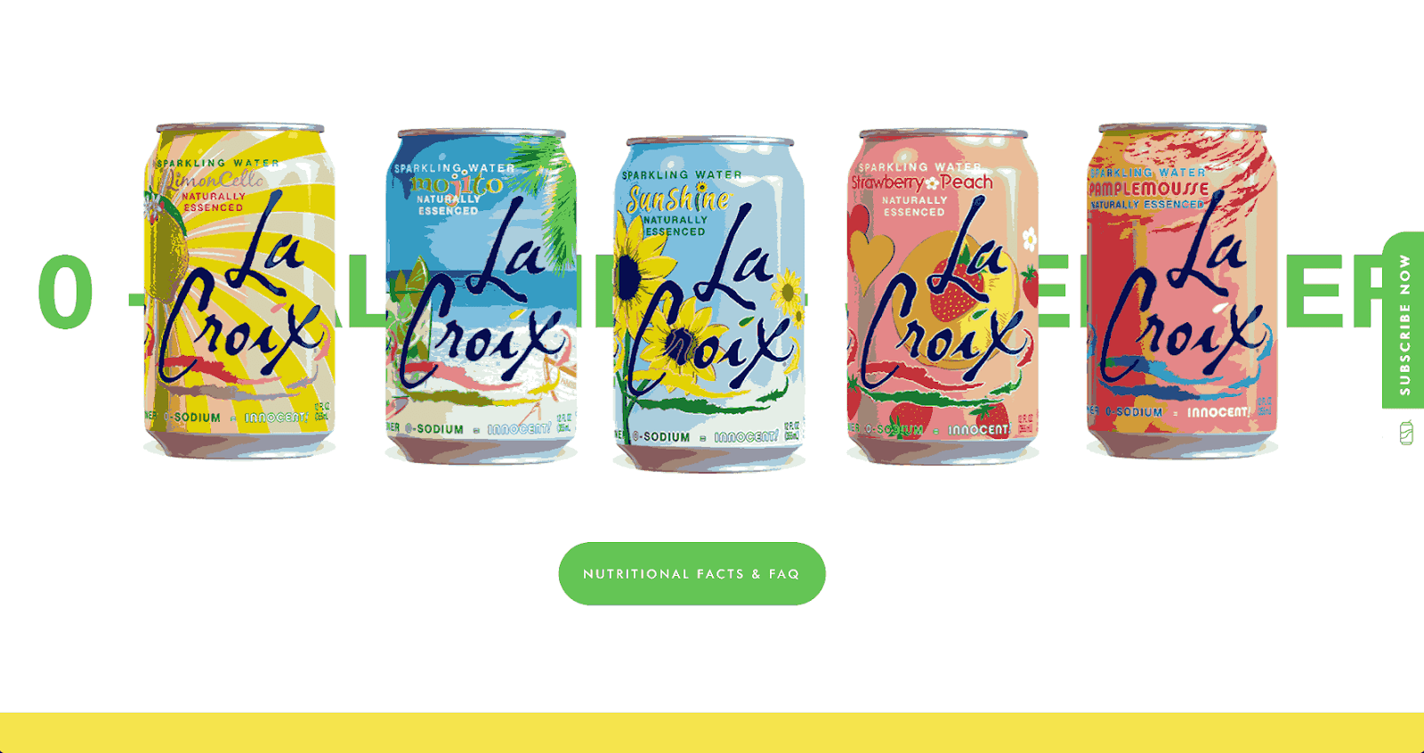 A screenshot of LaCroix homepage 