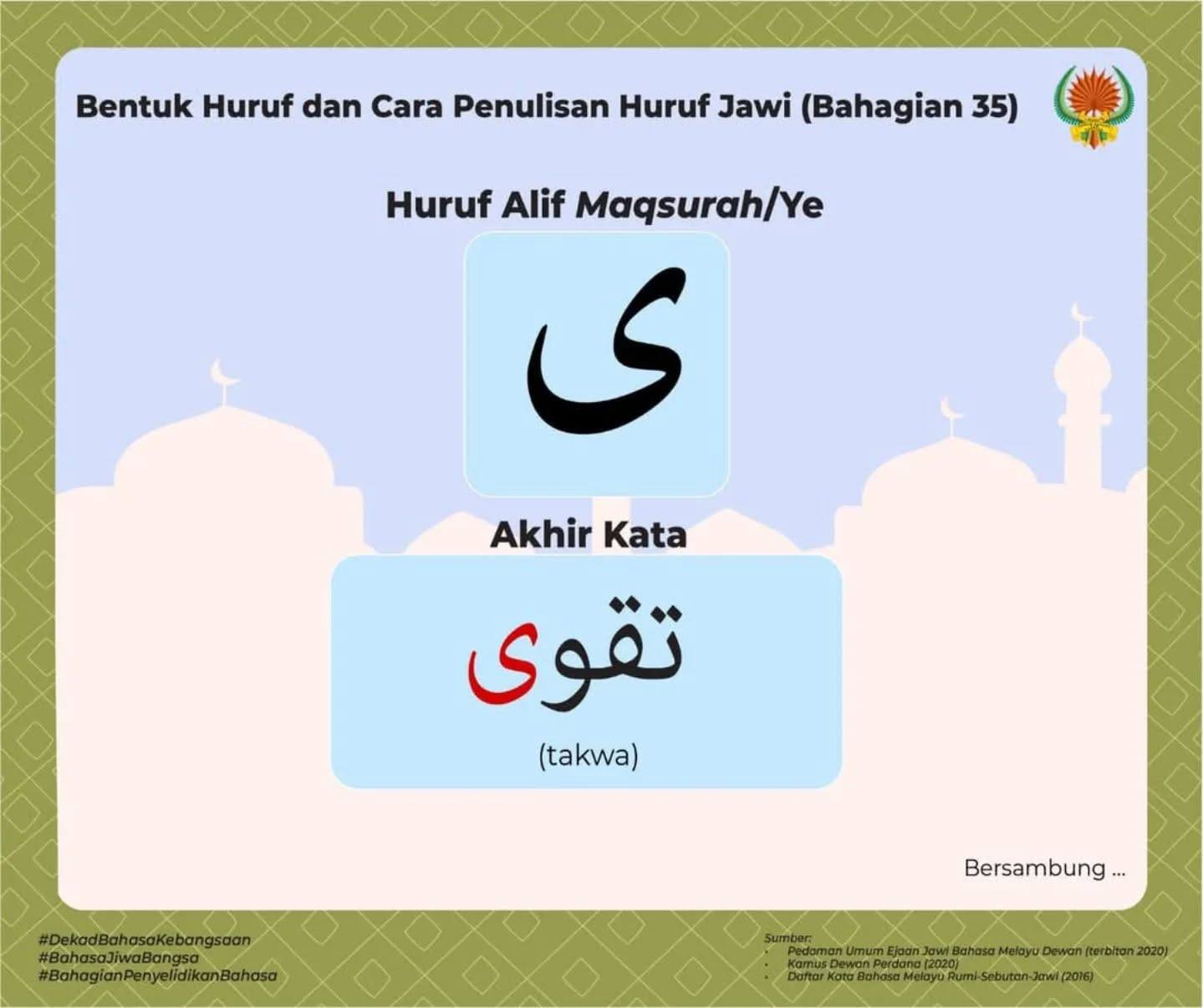 Huruf Jawi - Panduan Menulis Jawi Dengan Mudah