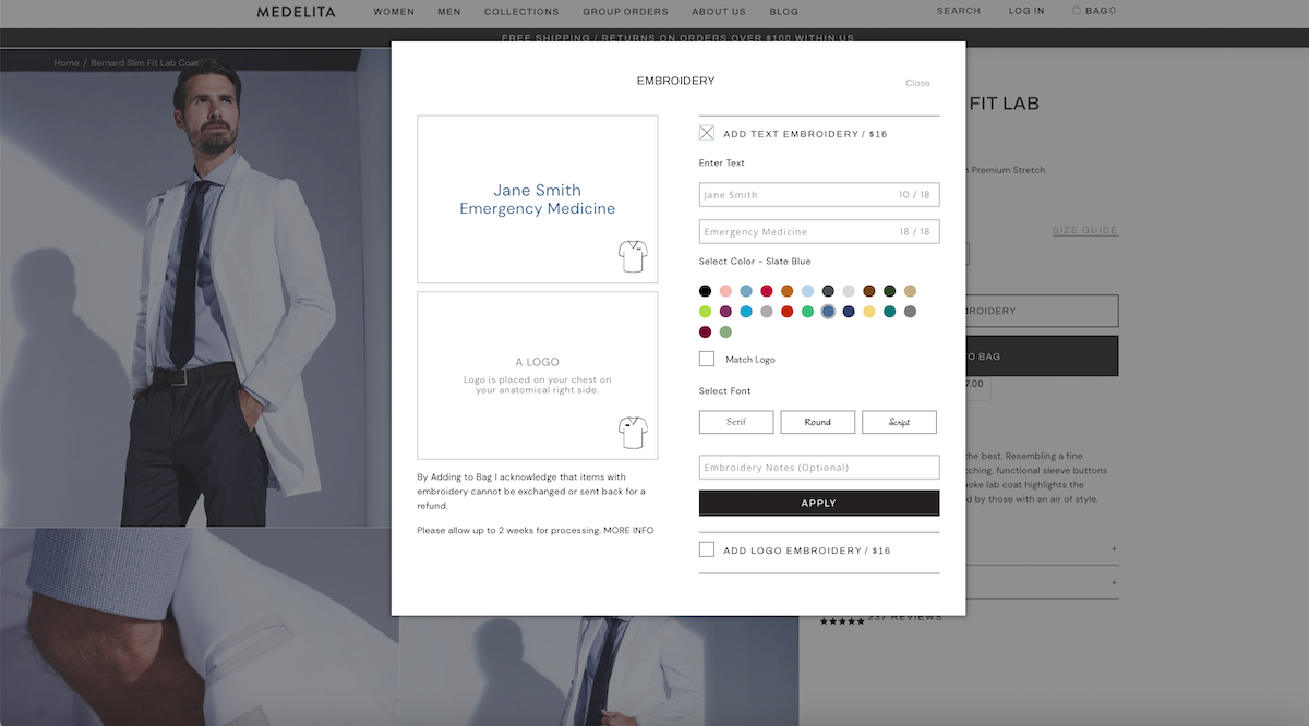 Medelita - Product Configuration Options