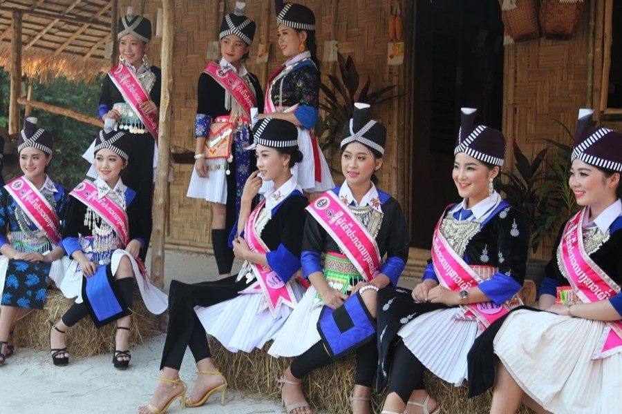 Participants of a Hmong beauty contest in Vientiane 