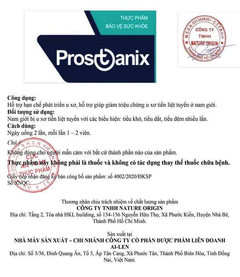 Sản phẩm prostanix