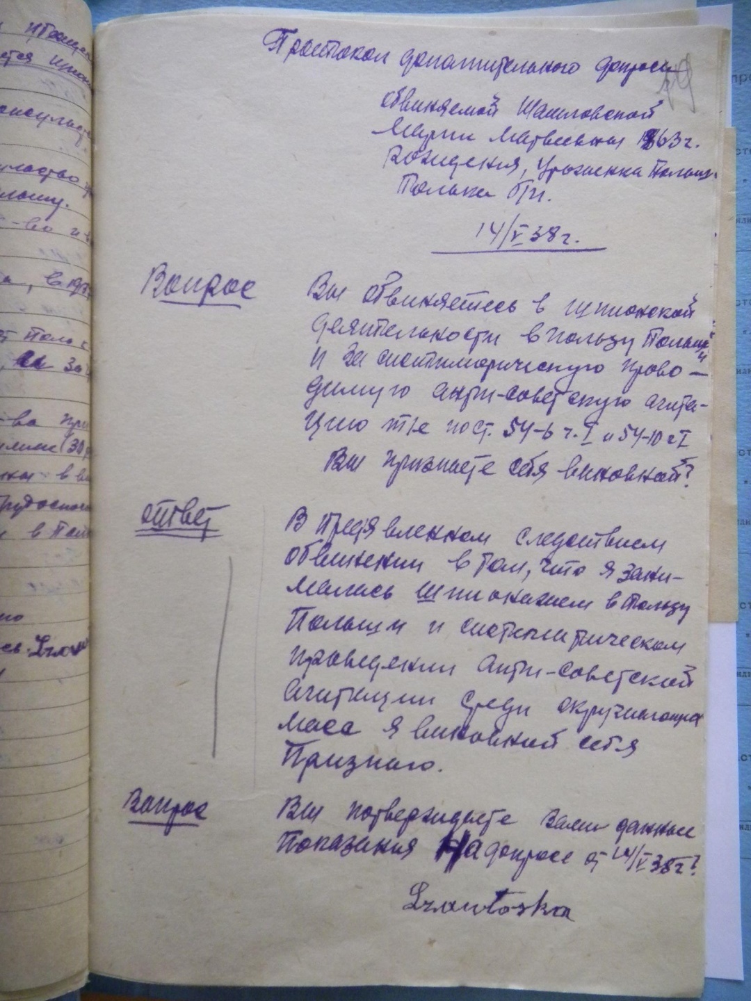 Допит Шамловської