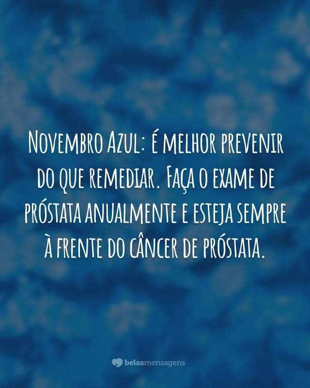 texto novembro azul