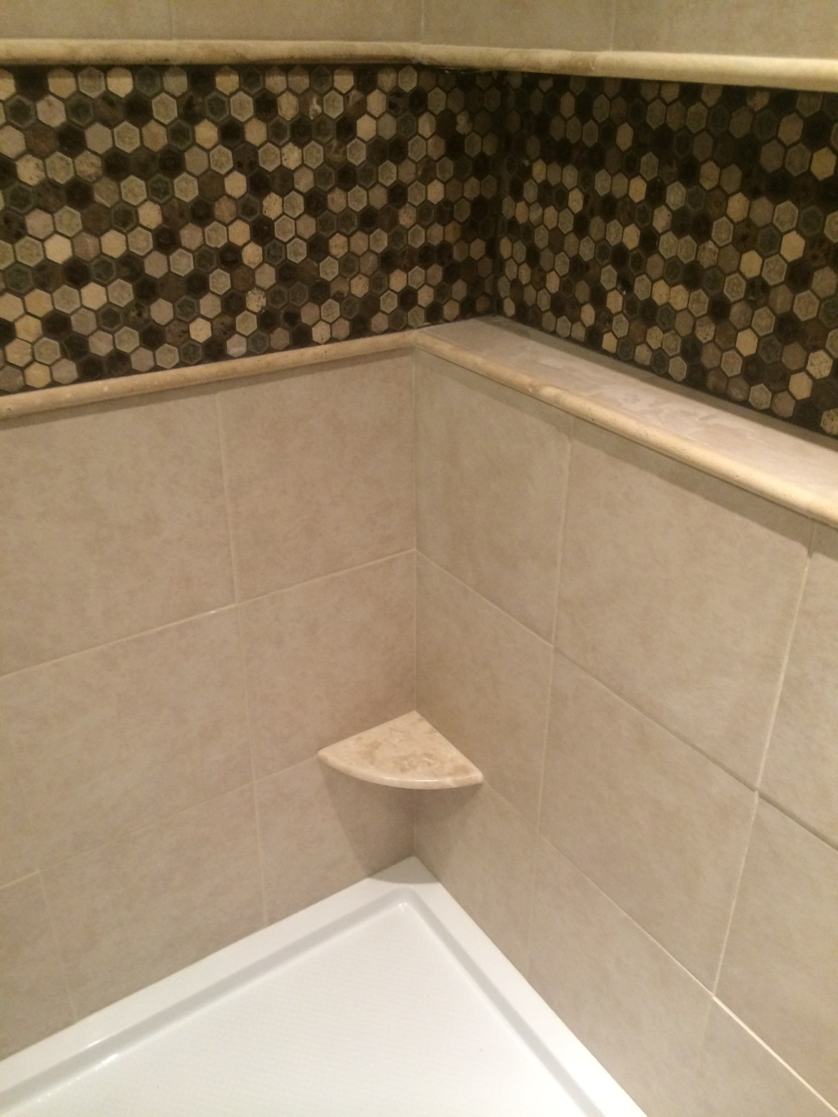 tile shower shelf