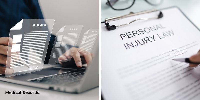 Client sharing medical expenses to support their personal injury claim while following personal injury law and medical records HIPAA regulations/