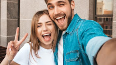 Capturing Joyful Selfies on a Summer Day