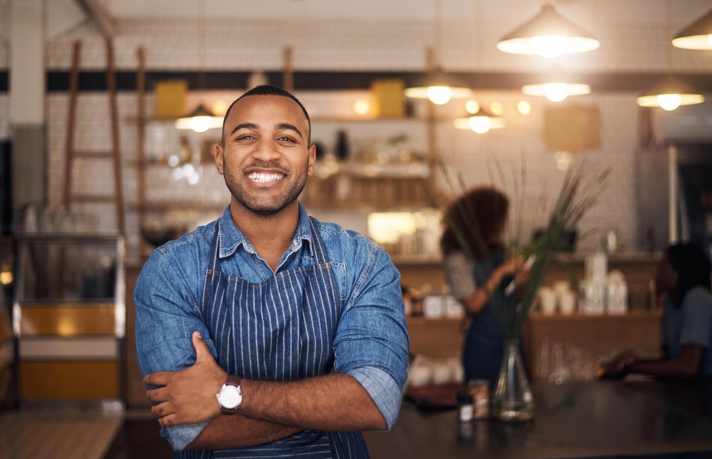 Man in his work outfit