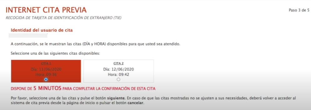 Guía para solicitar cita para recogida de TIE