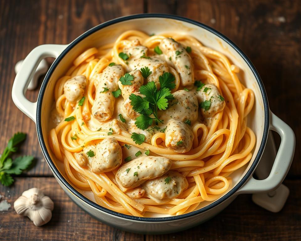 garlic parmesan chicken pasta