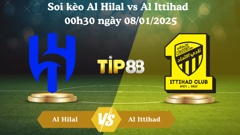Soi kèo Al Hilal vs Al Ittihad lúc 00h30 ngày 08/01/2025