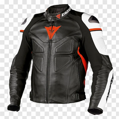 black and white leather jacket