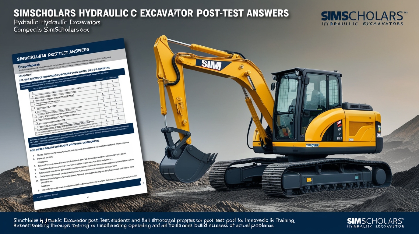 SimScholars Hydraulic Excavator Post Test Answers