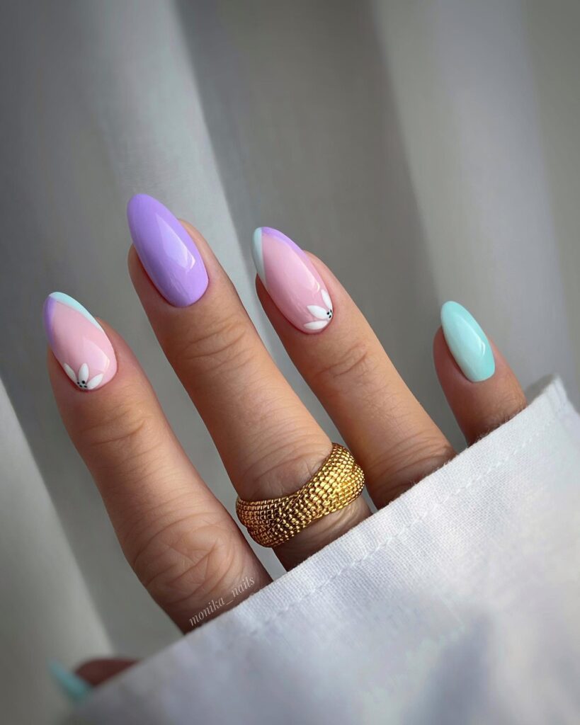 Assortment of Easter nail designs showcasing spring nails with pastel colors, including cute Easter nails and acrylic Easter nails designs