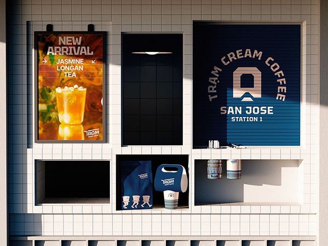 Image from the Tram Cream Coffee: A Journey in Branding & Packaging Designarticle on Abduzeedo