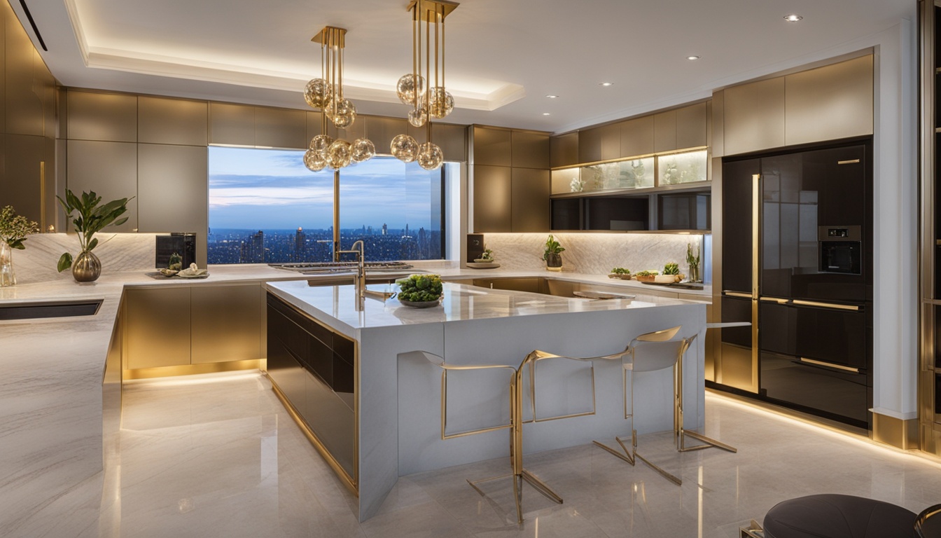 gold kitchen decor ideas