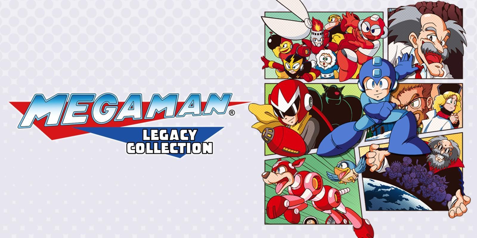 The Official Picture of Mega Man Legacy Collection with its characters, One of best arcade games for switch