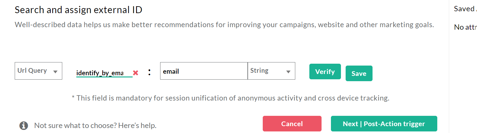 Identifying the user via identifiers