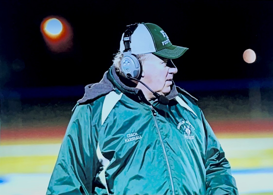 Photo of Greg Marshall coaching football for Franklin Academy