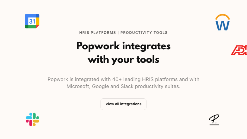 Popwork HRIS integrations illustration